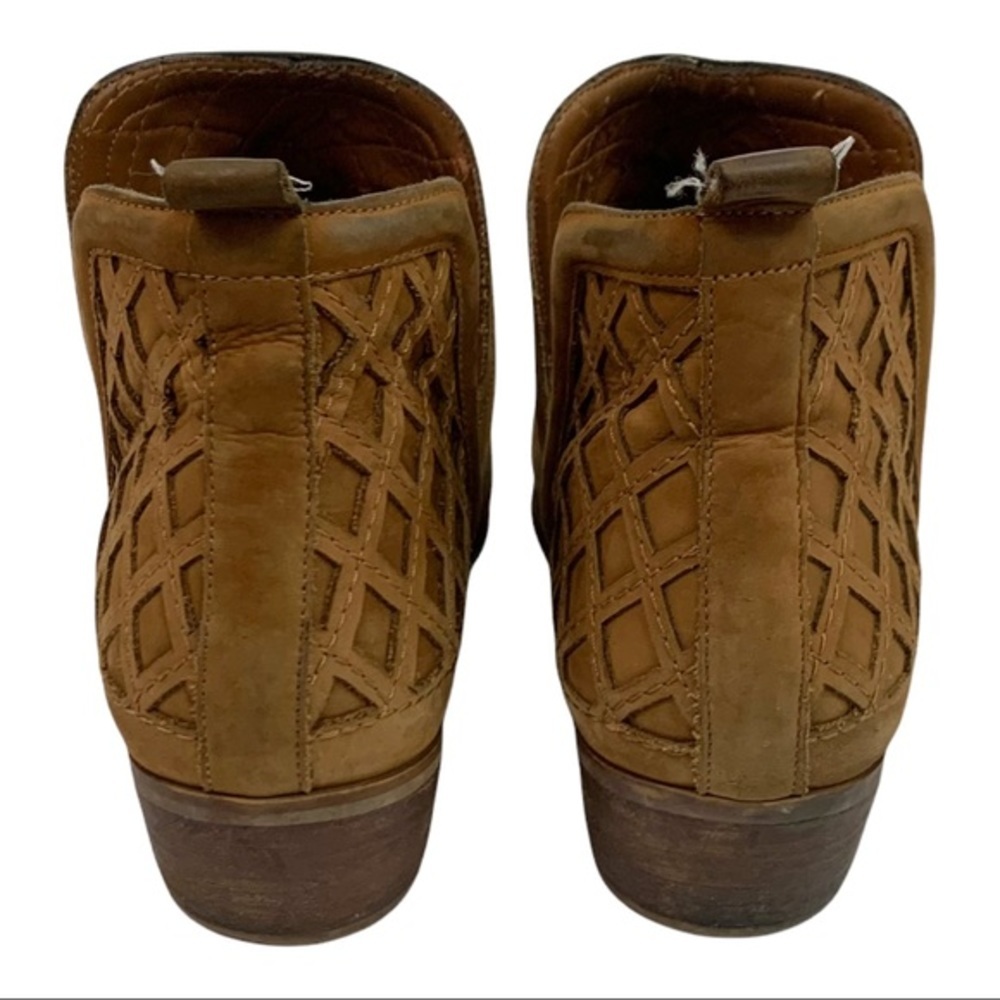 Vintage Sbicca Brown Leather Heeled Ankle Boots Mule Clogs Women’s Size 9 - Picture 3 of 11
